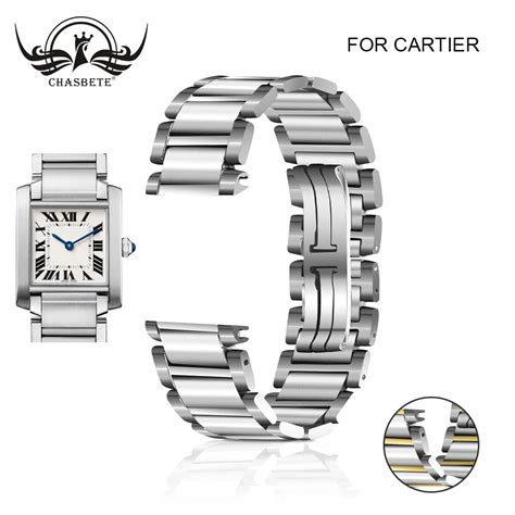 cartier stainless steel watch bands